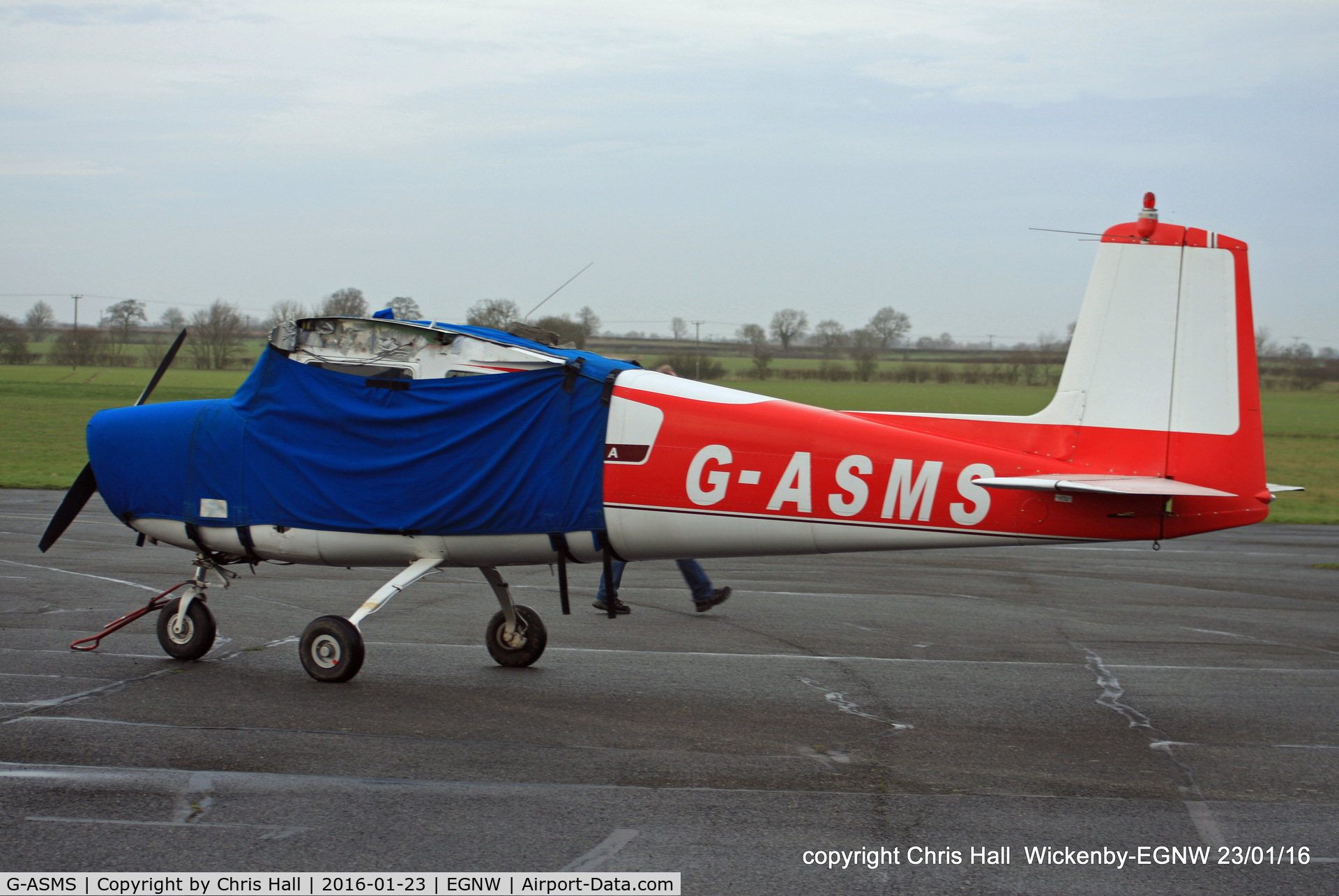 G-ASMS, 1961 Cessna 150A C/N 15059204, at Wickenby