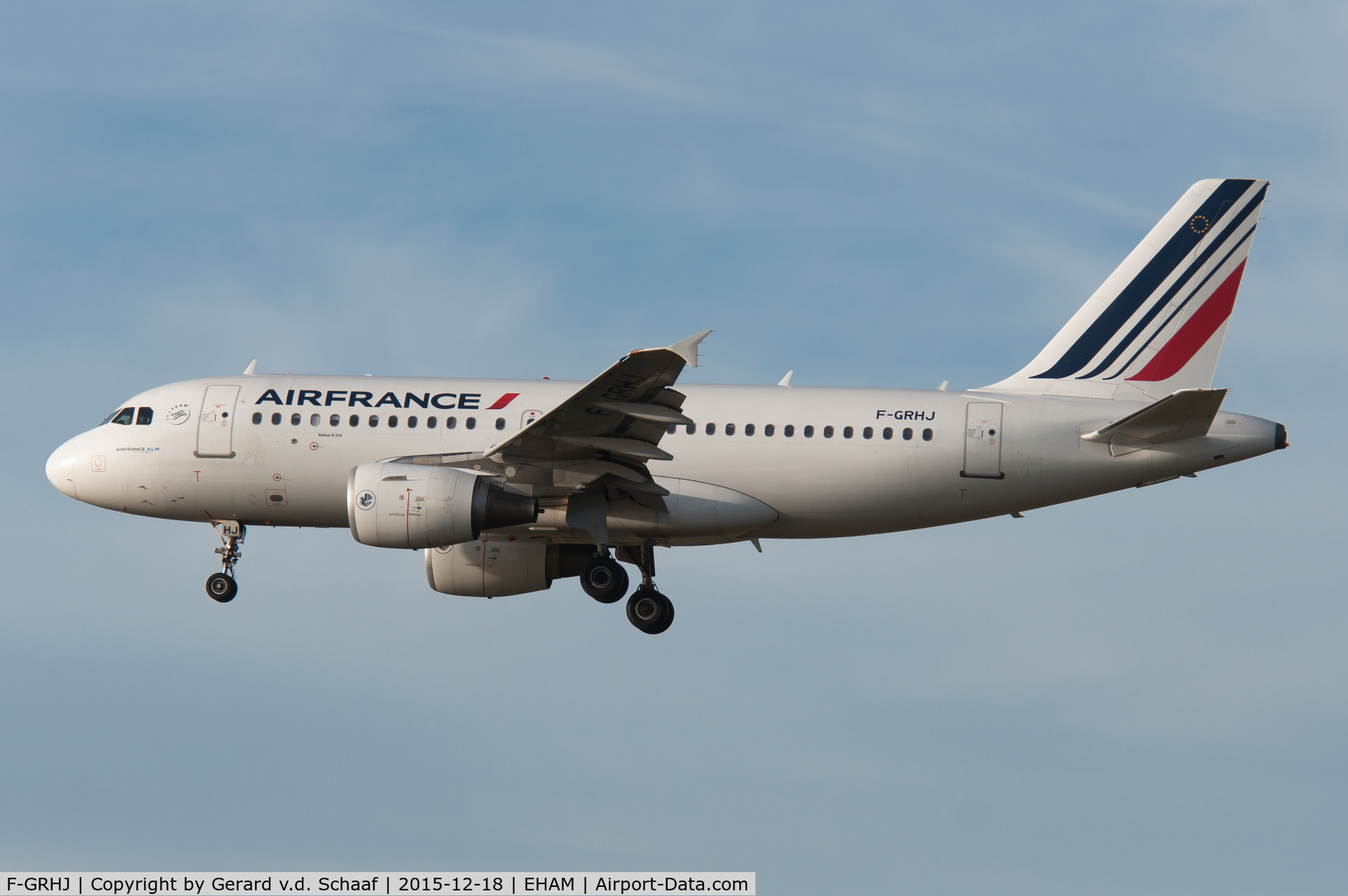 F-GRHJ, 2000 Airbus A319-111 C/N 1176, Schiphol, December 2015