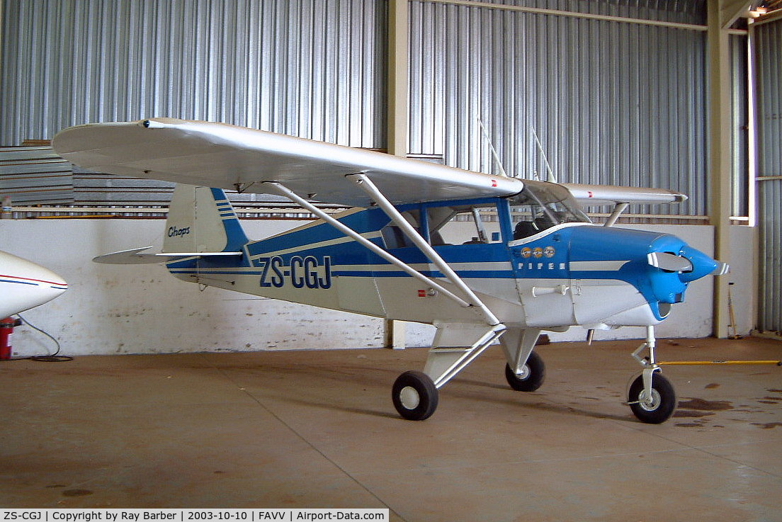 ZS-CGJ, 1957 Piper PA-22-150 C/N 22-4973, Piper PA-22-150 Tri-Pacer [22-4973] Vereeniging~ZS 10/10/2003