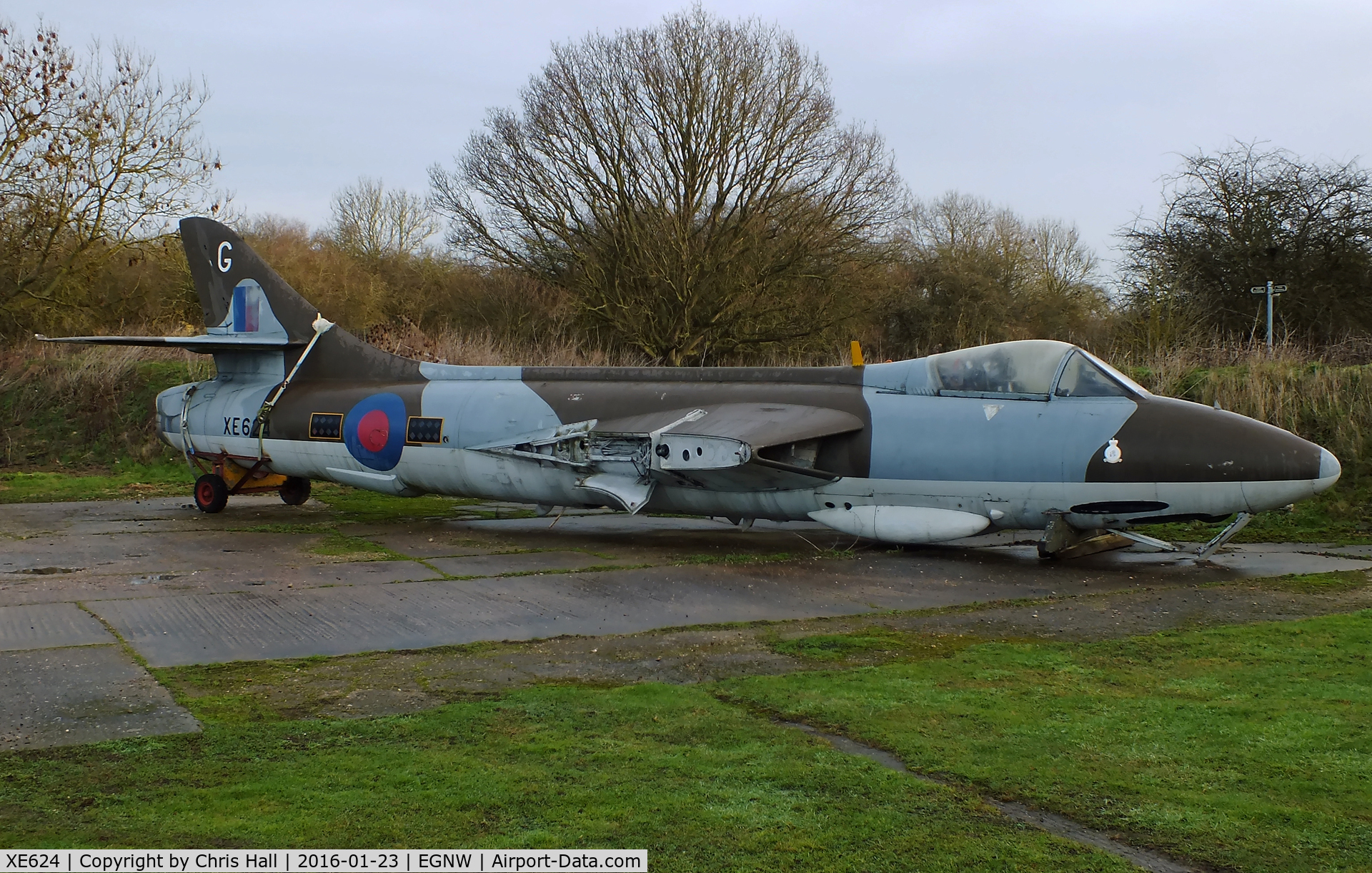 XE624, 1956 Hawker Hunter FGA.9 C/N 41H/679976, at Wickenby