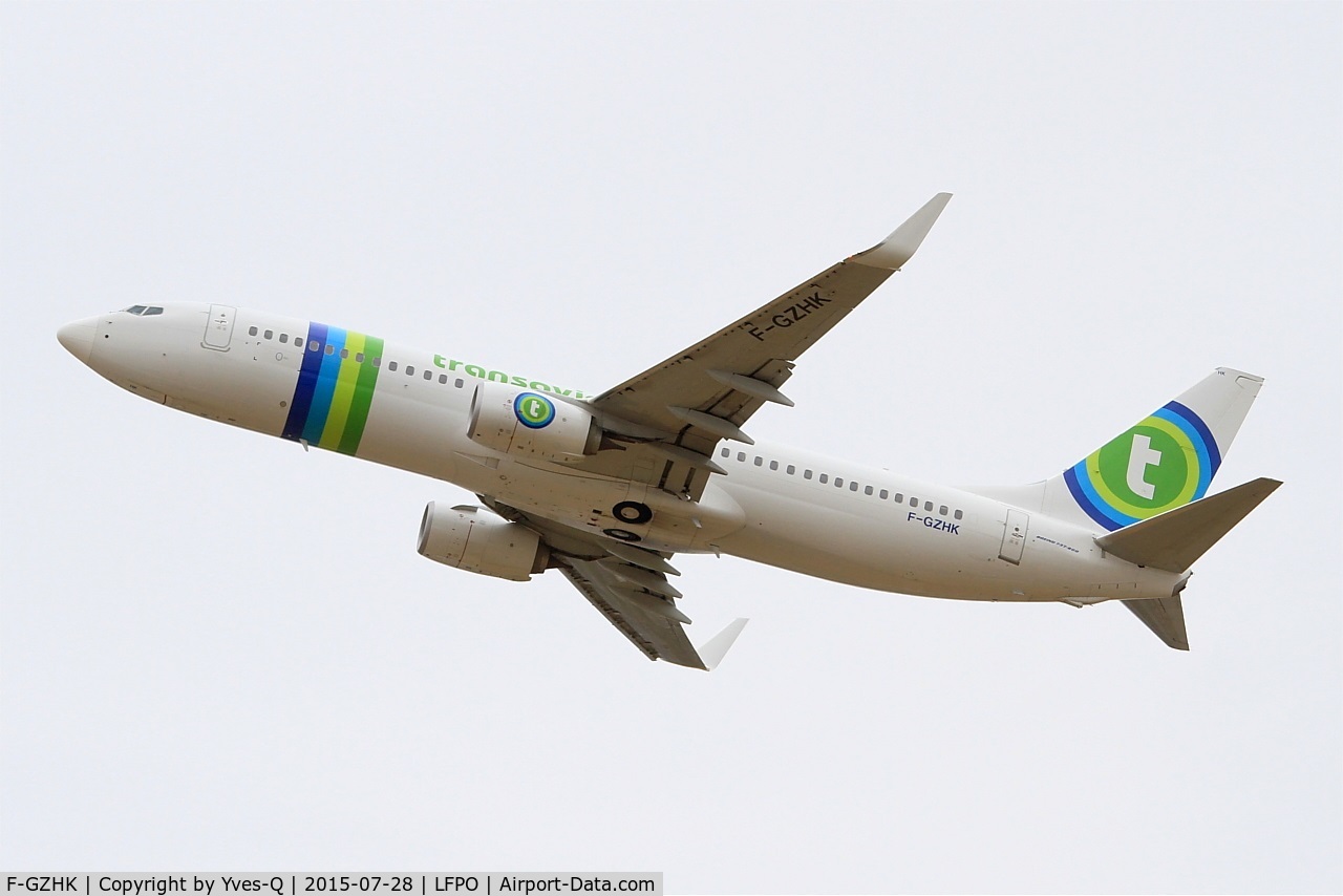 F-GZHK, 2014 Boeing 737-8K2 C/N 37790, Boeing 737-800, Take off rwy 24, Paris-Orly Airport (LFPO-ORY)