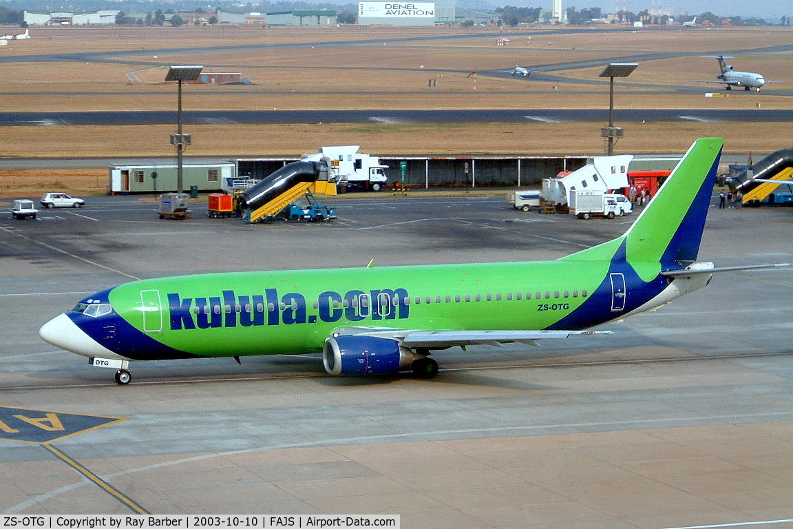 ZS-OTG, 1991 Boeing 737-436 C/N 25840, Boeing 737-436 [25840] (Kulula Airlines) Johannesburg Int~ZS 10/10/2003