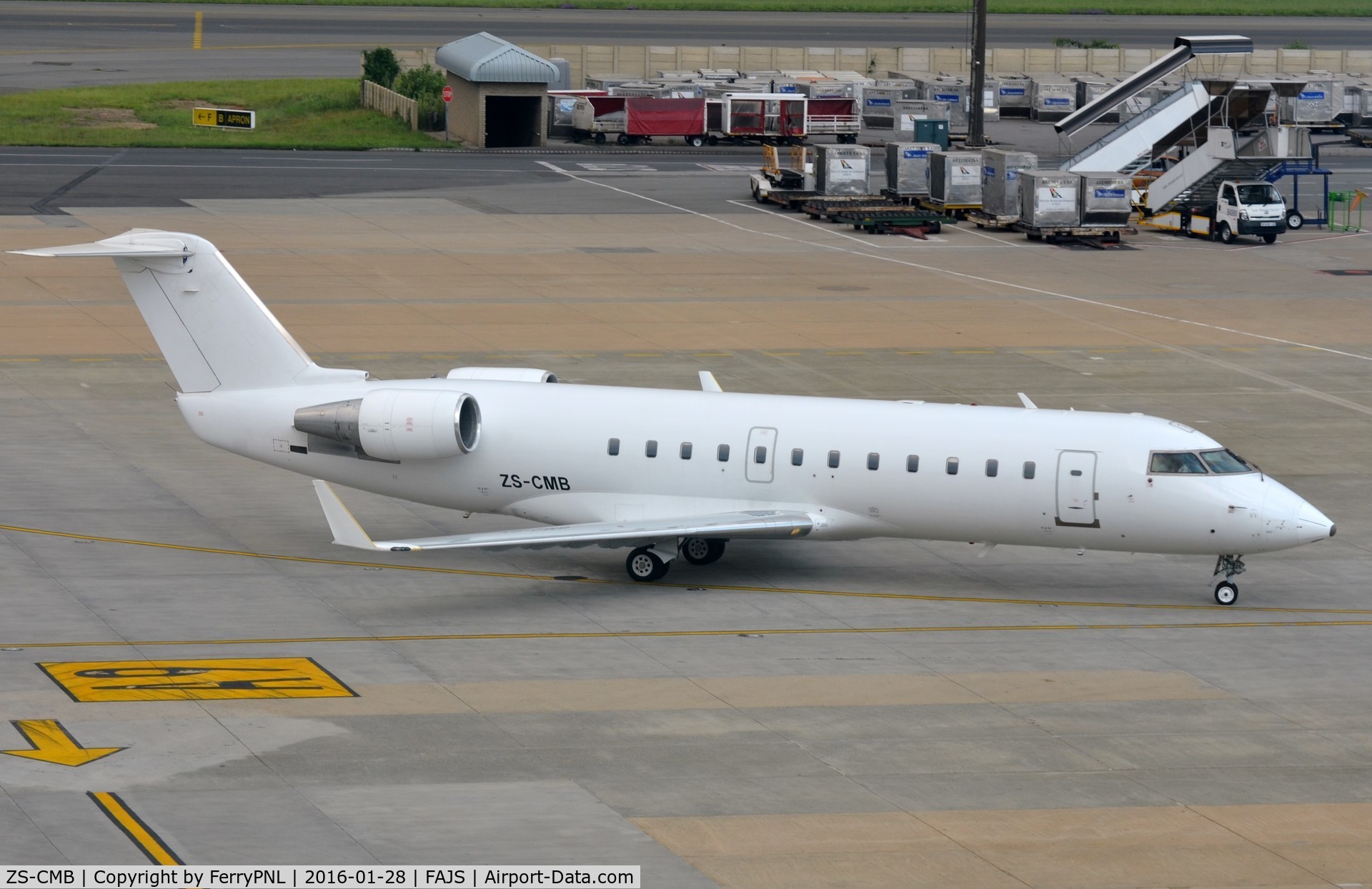 ZS-CMB, 1997 Canadair CRJ-100ER (CL-600-2B19) C/N 7217, Ex Comair N989CA now in typical South African white c/s