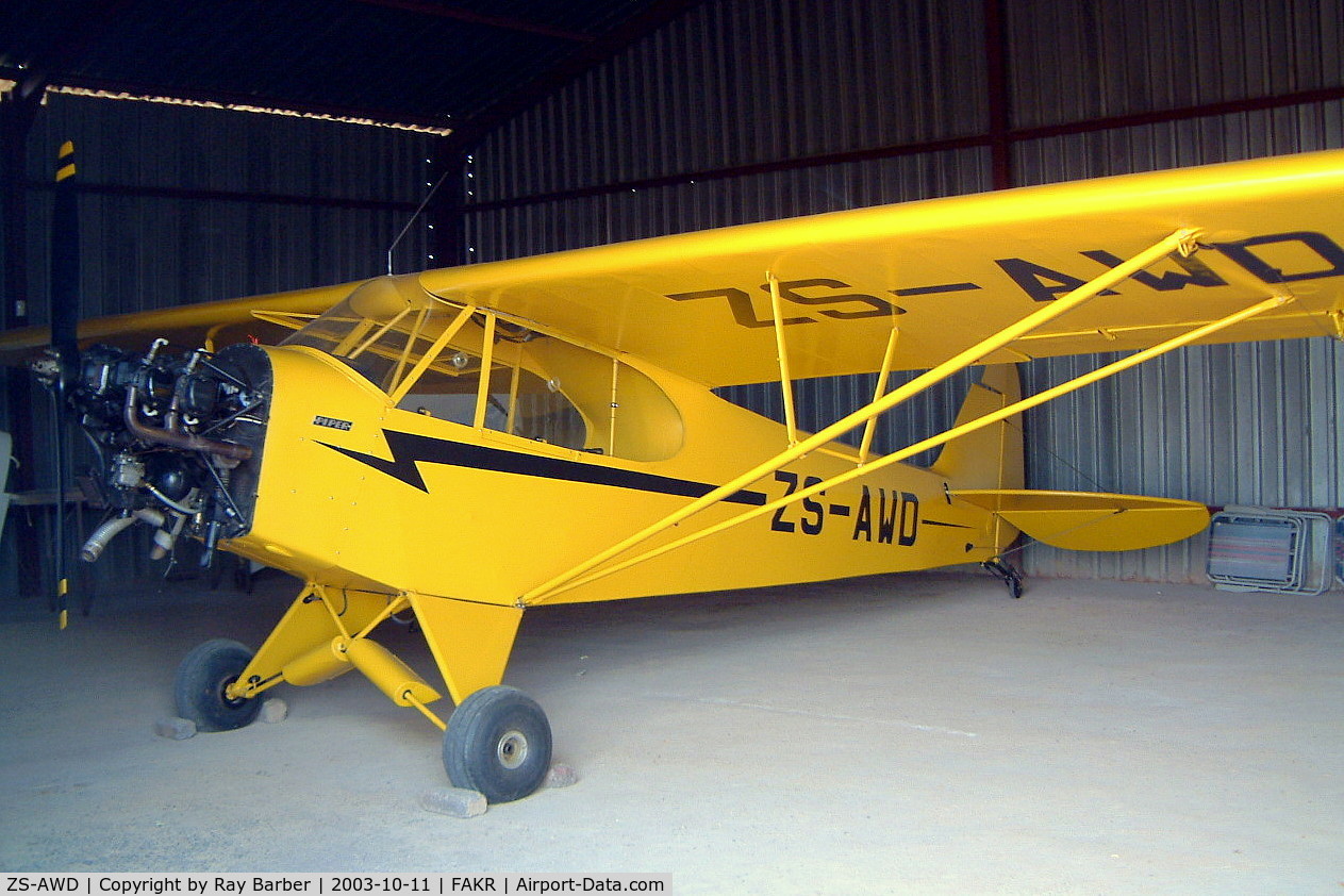 ZS-AWD, 1946 Piper J-3C Cub C/N 16530, Piper J-3C-65 Cub [16530] Krugersdorp-Oatlands~ZS 11/10/2003