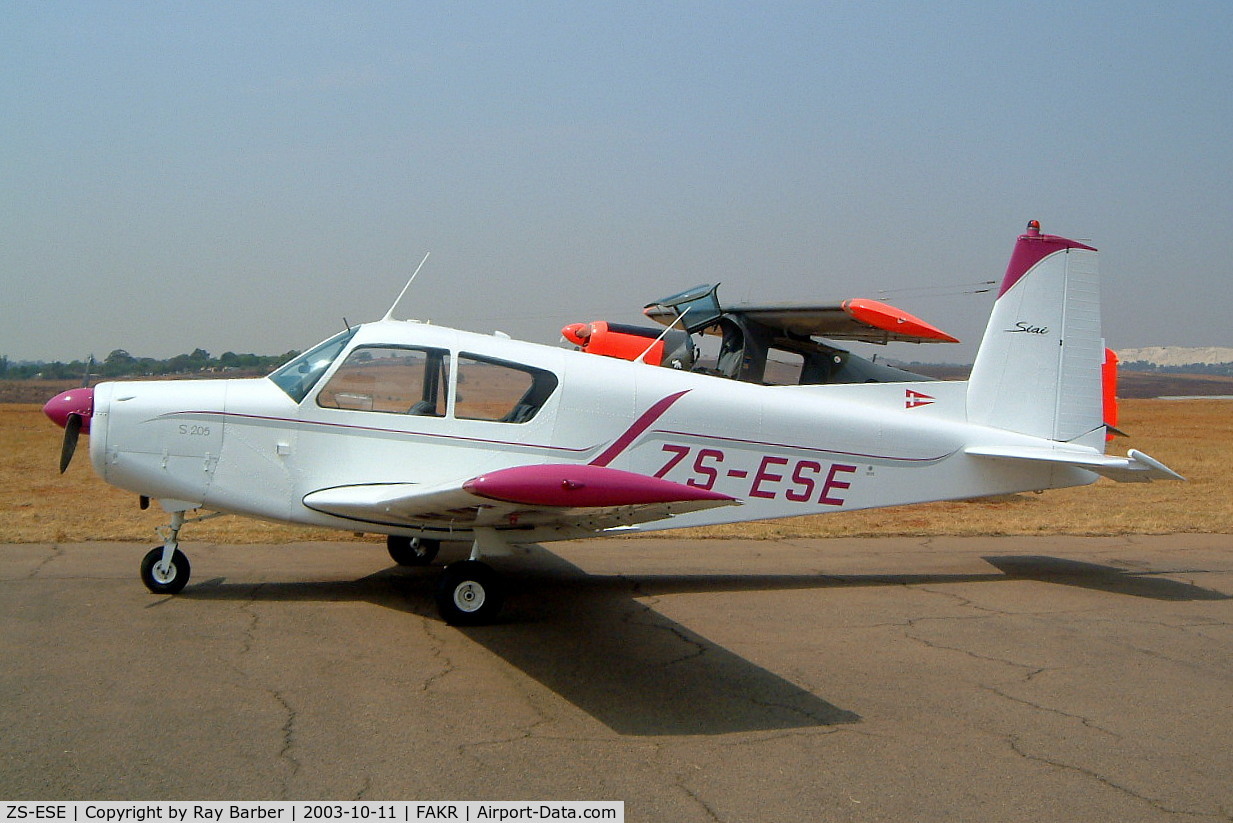 ZS-ESE, 1967 SIAI-Marchetti S-205-20R C/N 368, SIAI-Marchetti S.205/20R [368] Krugersdorp-Oatlands~ZS 11/10/2003
