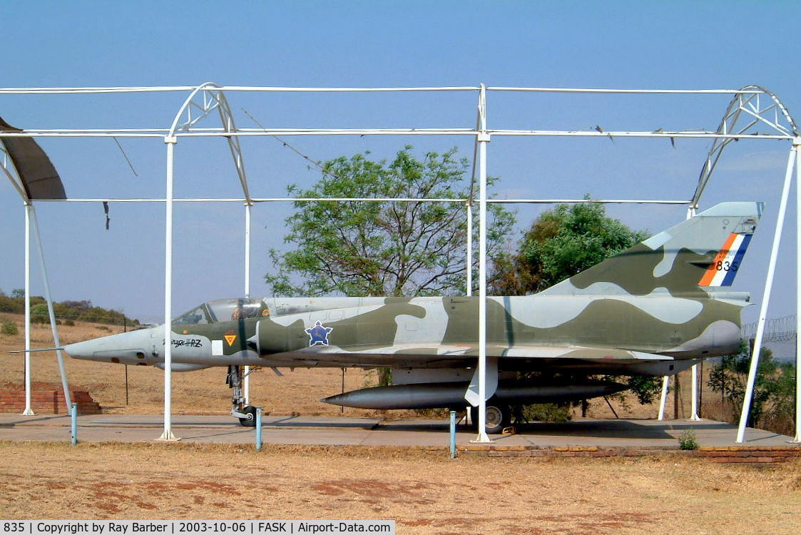 835, Dassault Mirage IIIRZ C/N 1F1A, Dassault Mirage III RZ [1F/1A] (South African Air Force) Swartkop~ZS 06/10/2003