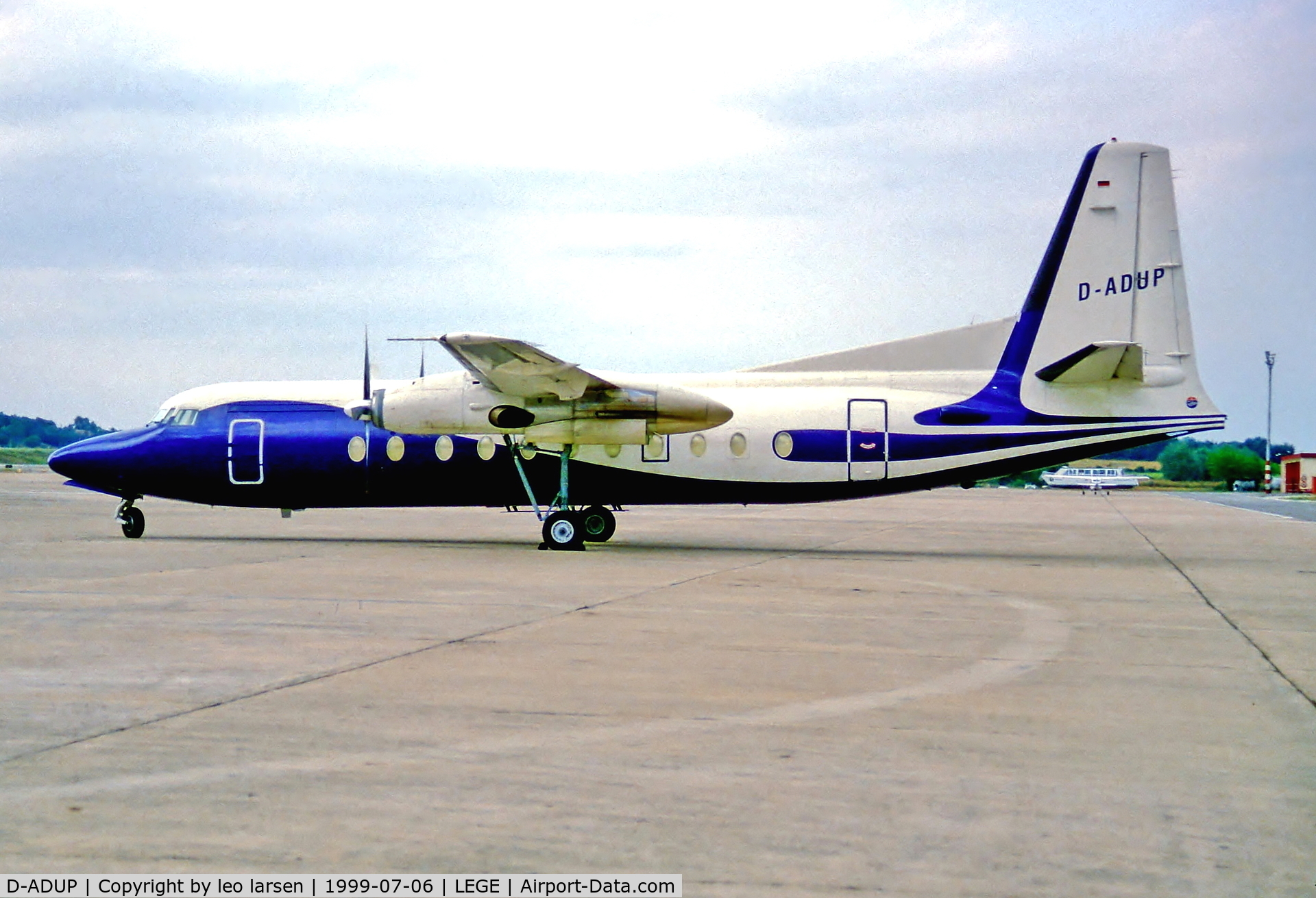 D-ADUP, 1985 Fokker F-27-500 Friendship C/N 10686, Girona Spain 6.7.99