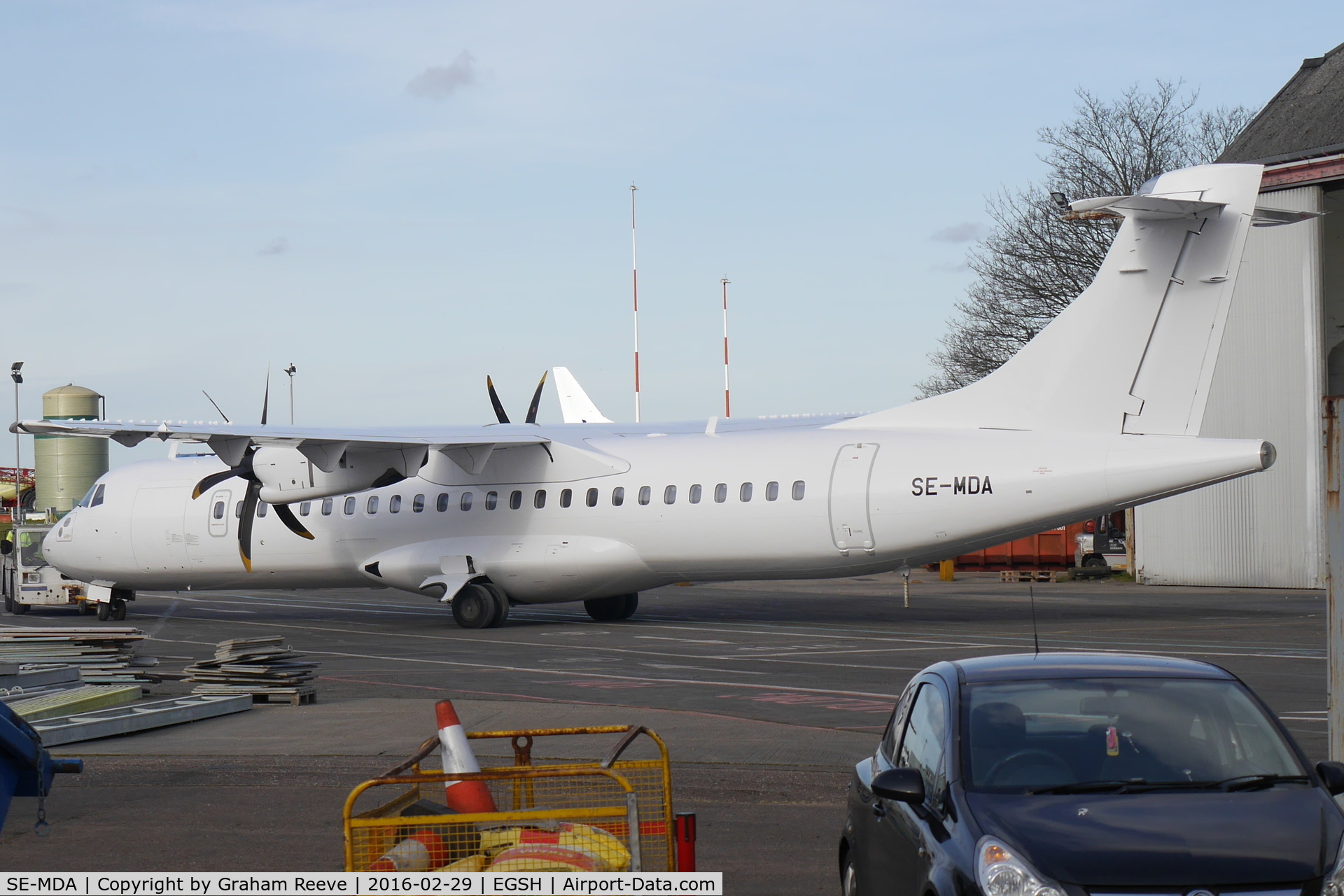 SE-MDA, 2008 ATR 72-212A C/N 778, Being towed out of the spray shop.
