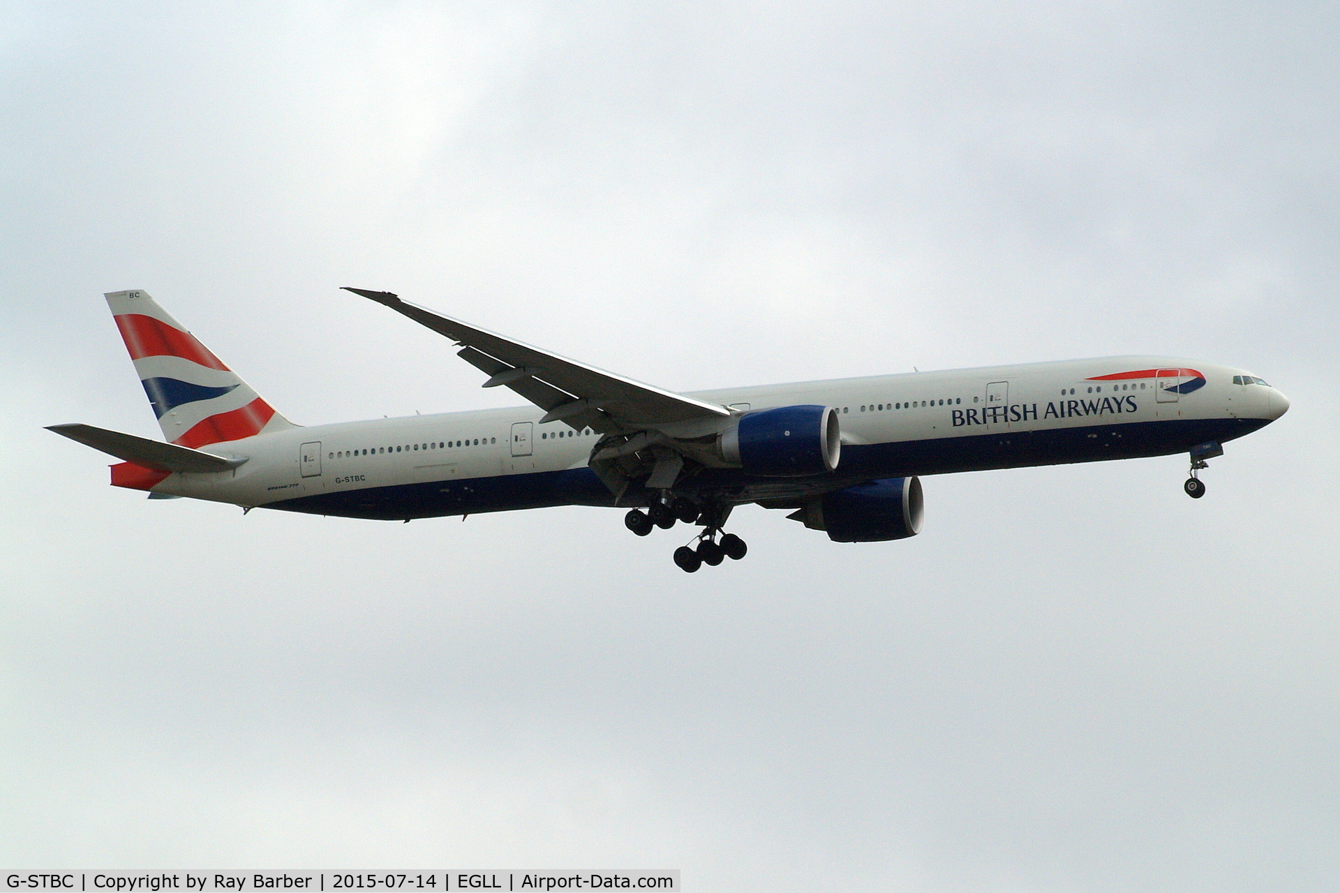G-STBC, 2010 Boeing 777-36N/ER C/N 38287, Boeing 777-36NER [38287] (British Airways) Home~G 14/07/2015. On approach 27L.