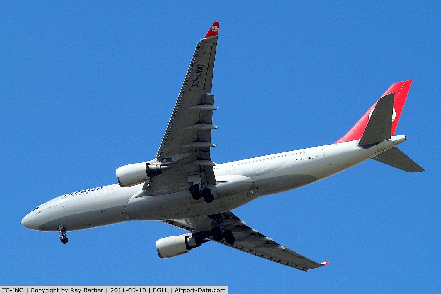 TC-JNG, 2002 Airbus A330-202 C/N 504, Airbus A330-202 [504] (THY Turkish Airlines) Home~G 10/05/2011. On approach 27R.
