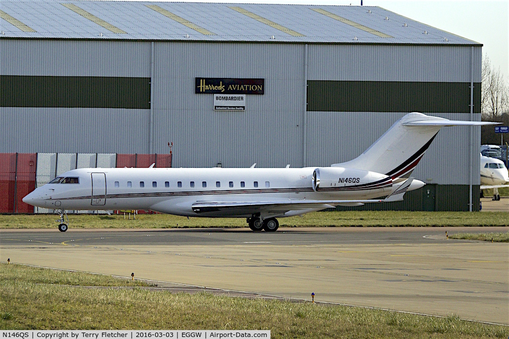 N146QS, 2014 Bombardier BD-700-1A10 Global 6000 C/N 9615, 2014 Bombardier BD 700-1A10, c/n: 9615 at Luton