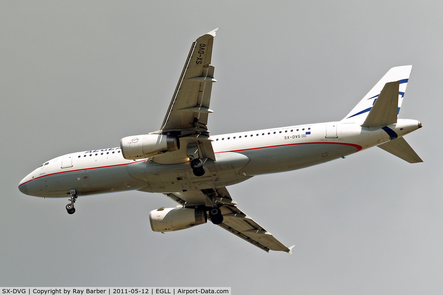 SX-DVG, 2006 Airbus A320-232 C/N 3033, Airbus A320-232 [3033] (Aegean Airlines) Home~G 12/05/2011. On approach 27R.