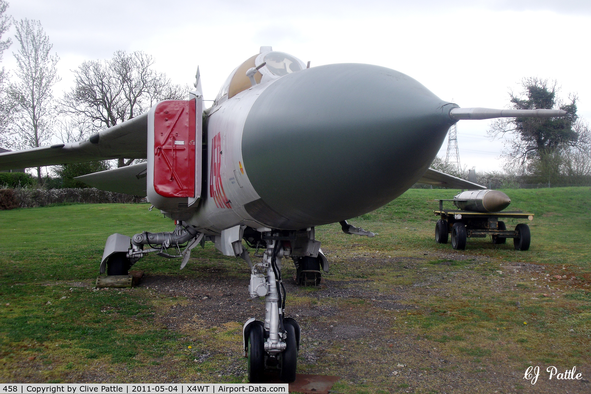 458, Mikoyan-Gurevich MiG-23ML C/N 024003607, On display at the Newark Air Museum, Winthorpe, Nottinghamshire. X4WT