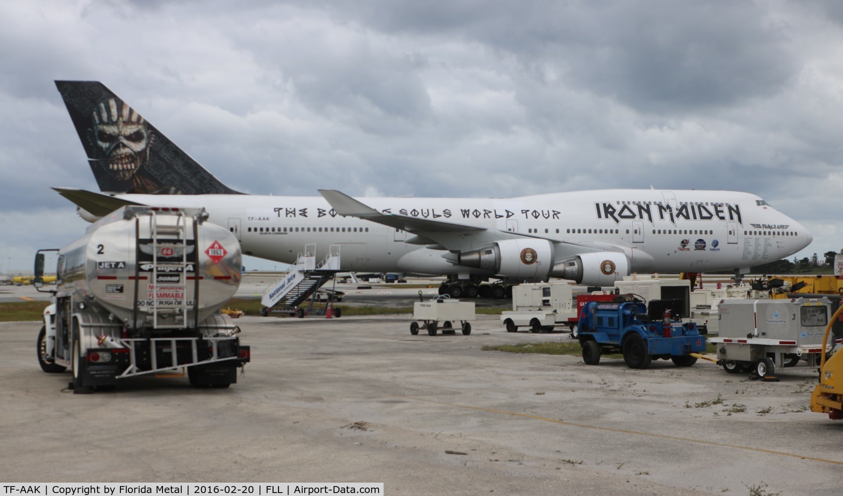 TF-AAK, 2003 Boeing 747-428 C/N 32868, Iron Maiden Book of Souls tour