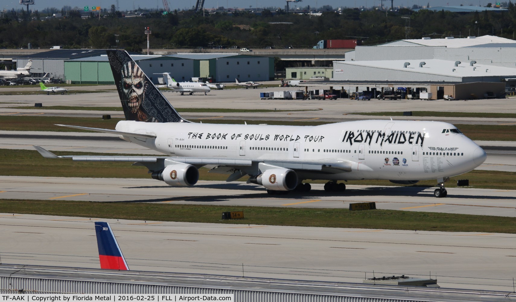 TF-AAK, 2003 Boeing 747-428 C/N 32868, Iron Maiden Book of Souls tour