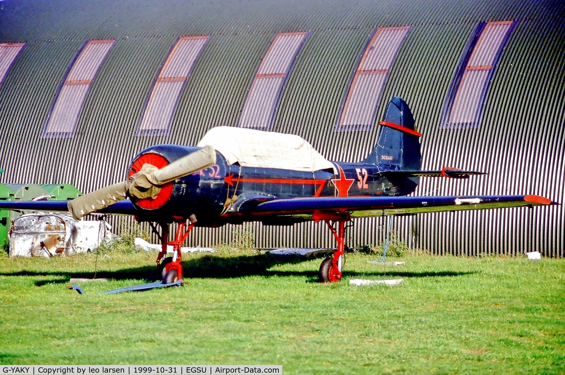 G-YAKY, 1984 Bacau Yak-52 C/N 844109, Duxford 31.10.99