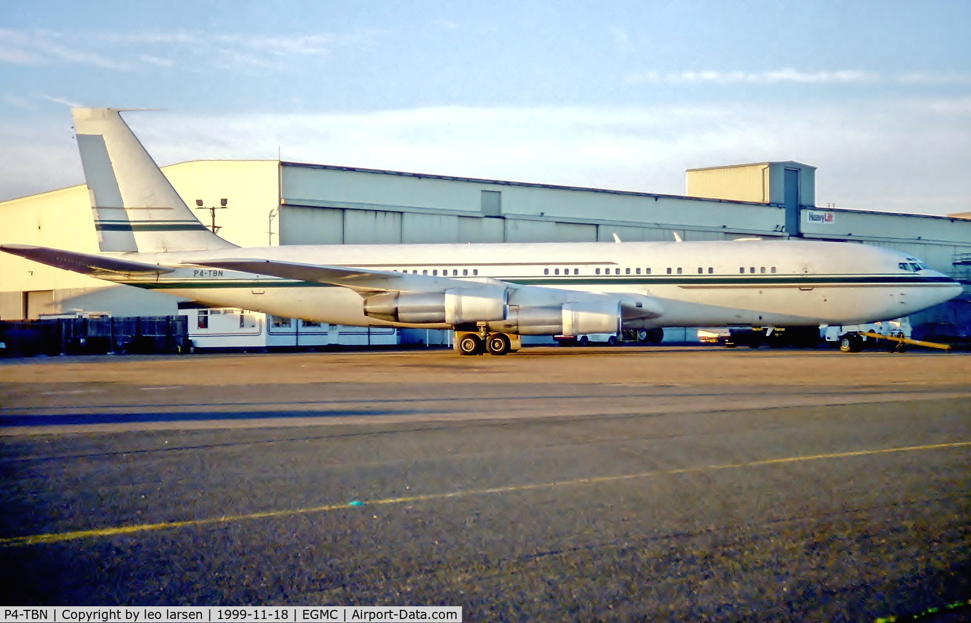 P4-TBN, 1974 Boeing 707-3L6B C/N 21049, Southend 18.11.99
