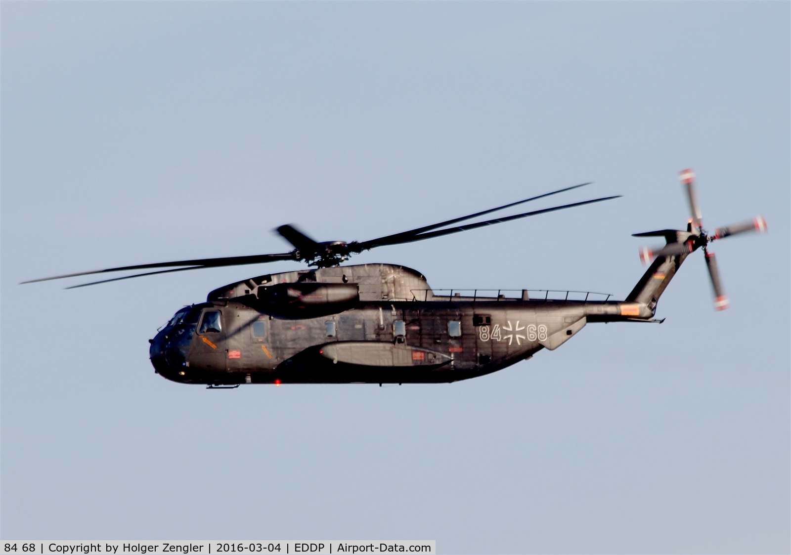 84 68, Sikorsky (VFW-Fokker) CH-53G C/N V65-066, Low approach of one of the big bumble bees from GAF Holzdorf....
