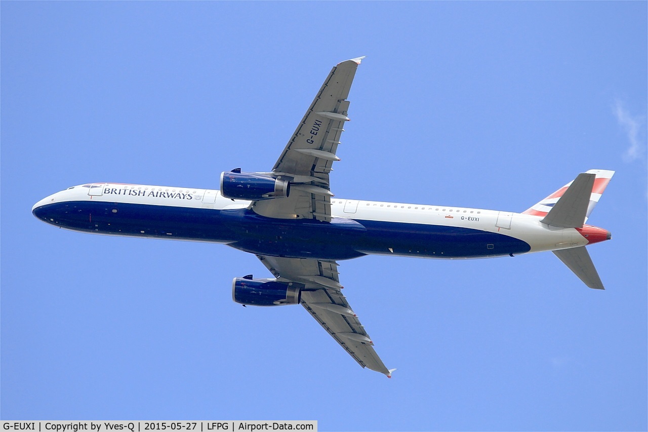 G-EUXI, 2005 Airbus A321-231 C/N 2536, Airbus A321-231, Take off Rwy 27L, Roissy Charles De Gaulle Airport (LFPG-CDG)