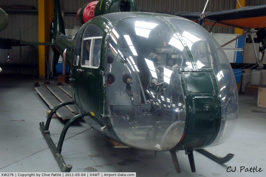 XW276, Sud SA-341 Gazelle C/N 03, Preserved at the Newark Air Museum, Winthorpe, Nottinghamshire. X4WT