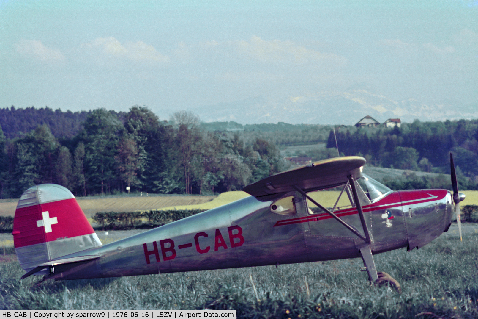 HB-CAB, 1946 Cessna 140 C/N 10119, Summer on a small airfield. Scanned from a slide.
