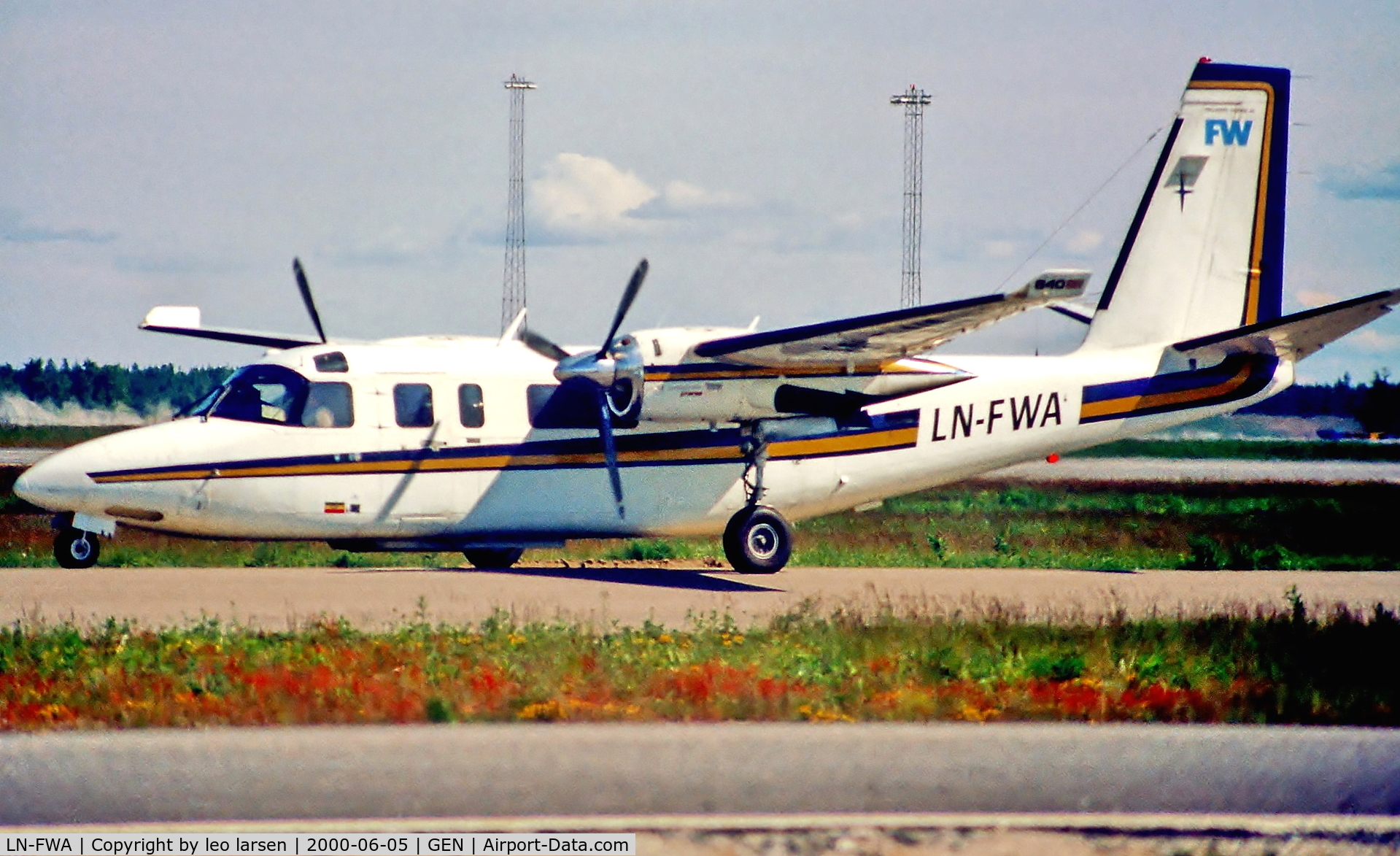 LN-FWA, 1981 Rockwell 690C Jetprop 840 C/N 11681, Oslo Garderoen 5.6.00