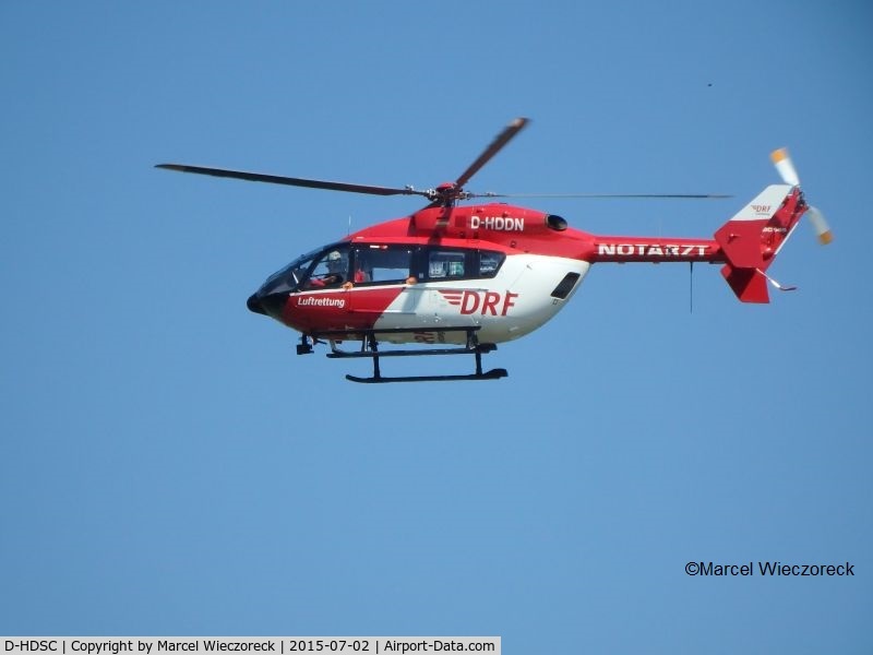 D-HDSC, 2013 Eurocopter EC-145 (BK-117C-2) C/N 9587, German Rescue Helicopter of the DRF-Organisation. Callsign on Air Radio 