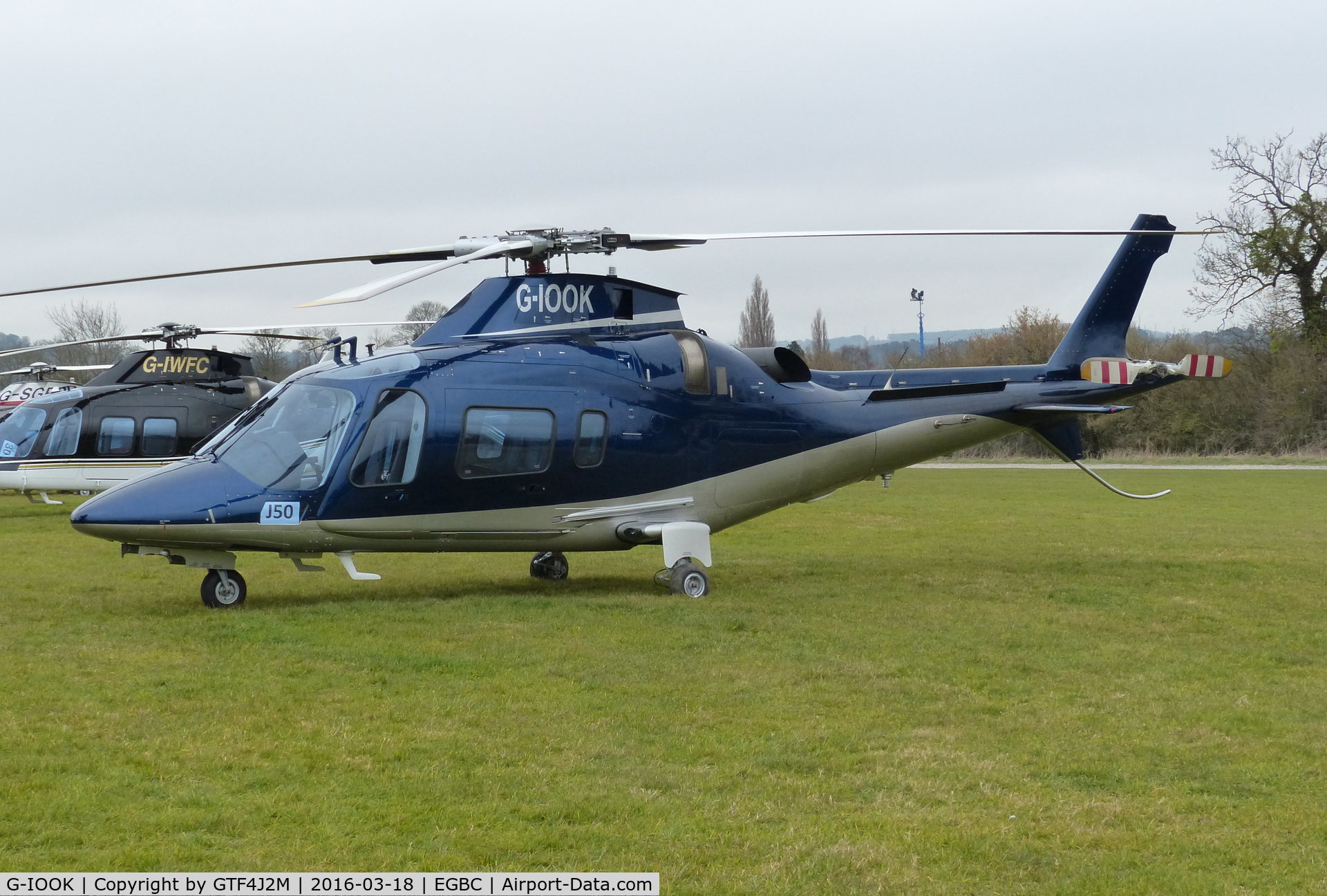 G-IOOK, 2007 Agusta A-109E Power C/N 11692, G-IOOK at Cheltenham Racecourse 18.3.16