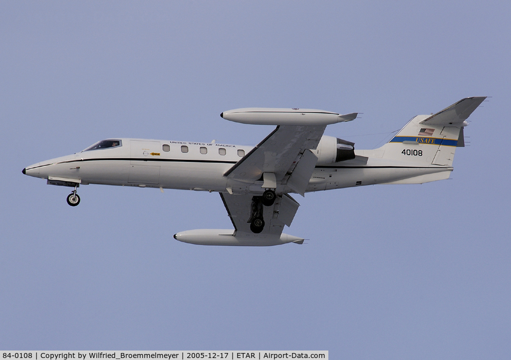 84-0108, 1984 Gates Learjet C-21A C/N 35A-554, Approach to Ramstein Air Base