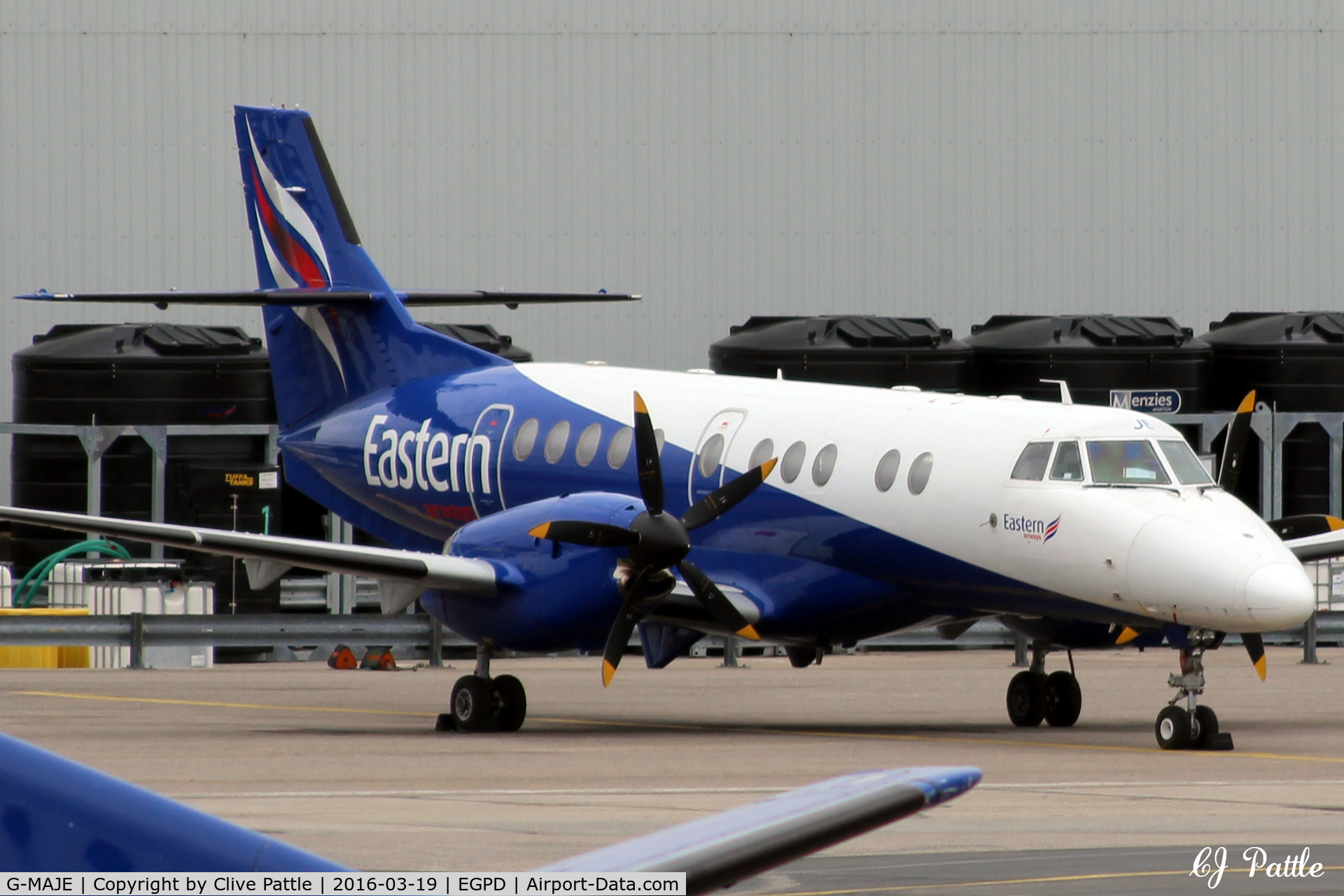 G-MAJE, 1992 British Aerospace Jetstream 41 C/N 41007, Parked up at Aberdeen EGPD