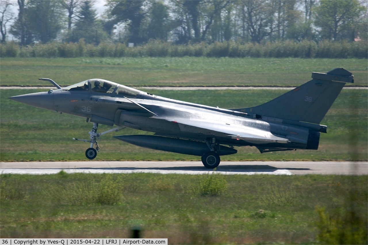 36, Dassault Rafale M C/N 36, Dassault Rafale M, Landing rwy 08, Landivisiau Naval Air Base (LFRJ)