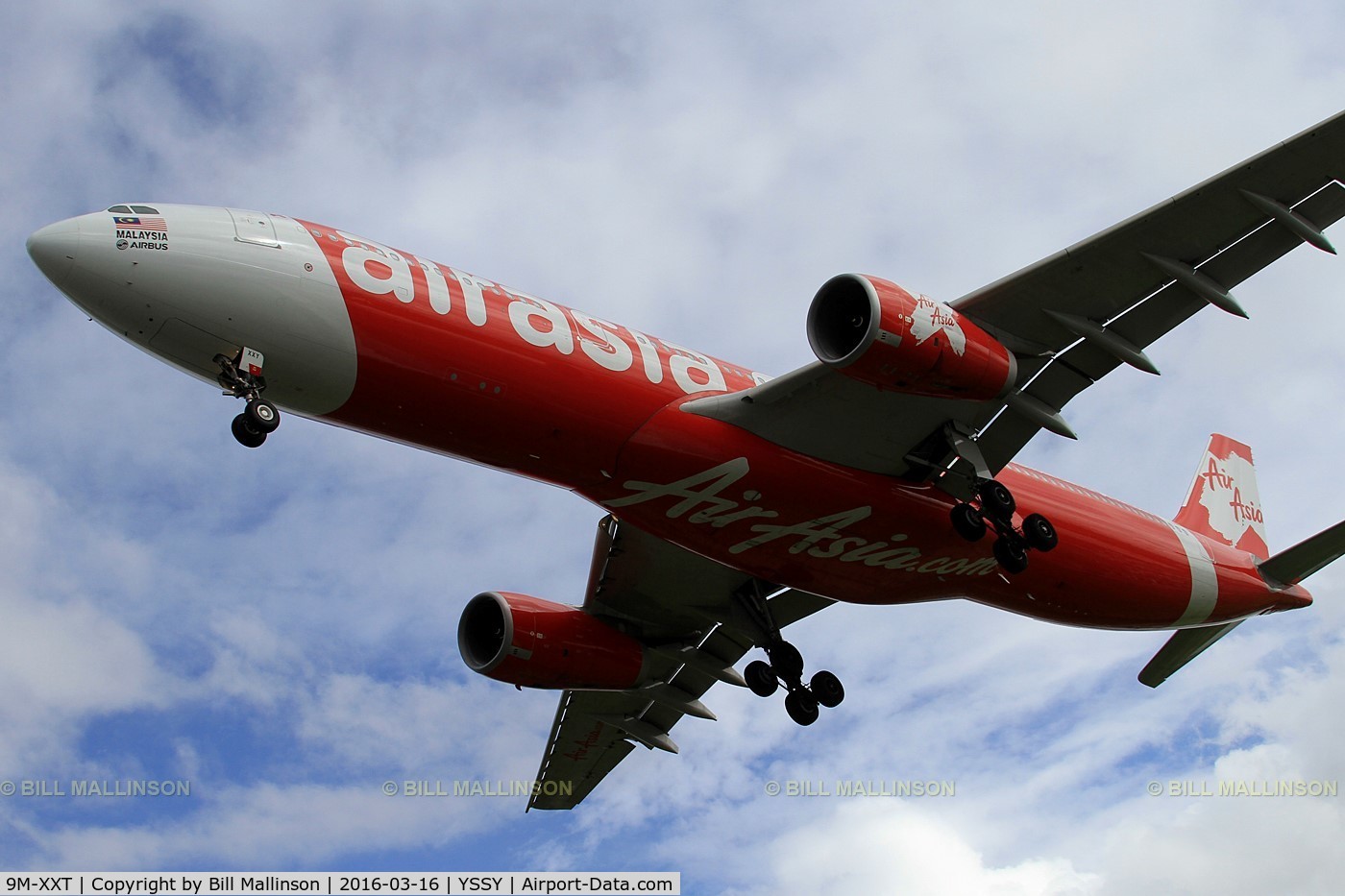 9M-XXT, 2014 Airbus A330-343 C/N 1549, FINALS TO 16R