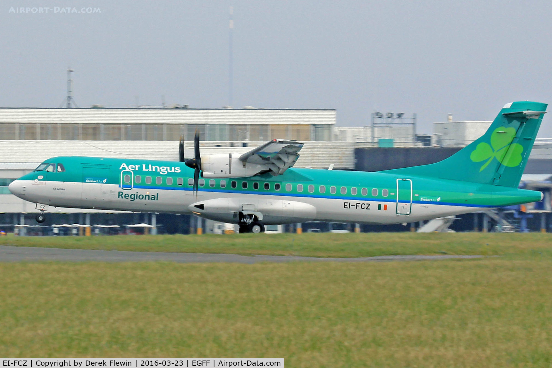 EI-FCZ, 2014 ATR 72-600 (72-212A) C/N 1159, ATR 72-600, Aer Lingus Regional Dublin based, call sign Stobart 91CW, previously F-WWEX, seen departing runway 30 en-route RTB.