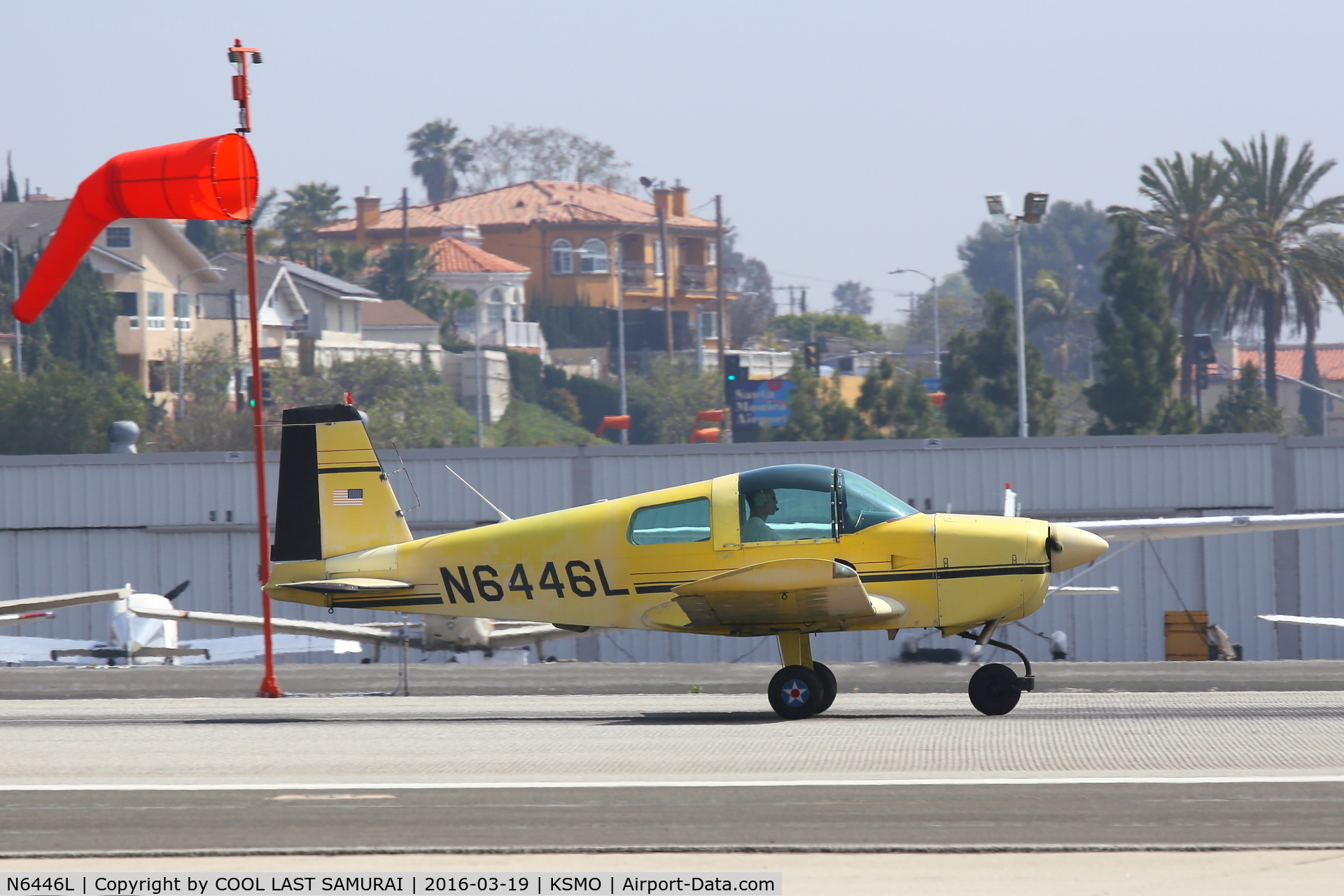N6446L, 1972 American Aviation AA-1A Trainer C/N AA1A-0446, departing from KSMO Rwy21