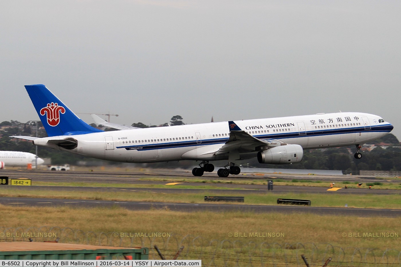 B-6502, 2008 Airbus A330-343E C/N 958, rotating from 34L