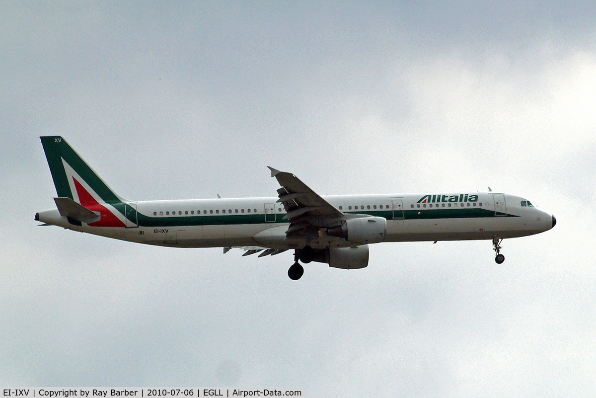EI-IXV, 1998 Airbus A321-112 C/N 819, Airbus A321-112 [0819] (Alitalia) Home~G 06/07/2010. On approach 27L.