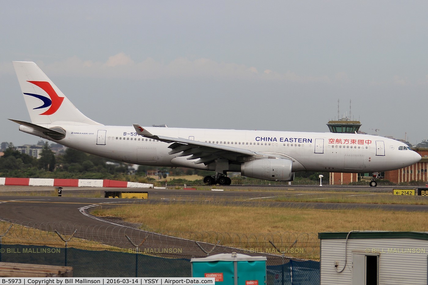 B-5973, 2015 Airbus A330-243 C/N 1617, taxiing from 34L
