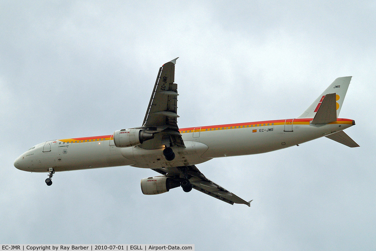 EC-JMR, 2005 Airbus A321-211 C/N 2599, Airbus A321-211 [2599] (Iberia) Home~G 01/07/2010. On approach 27R.