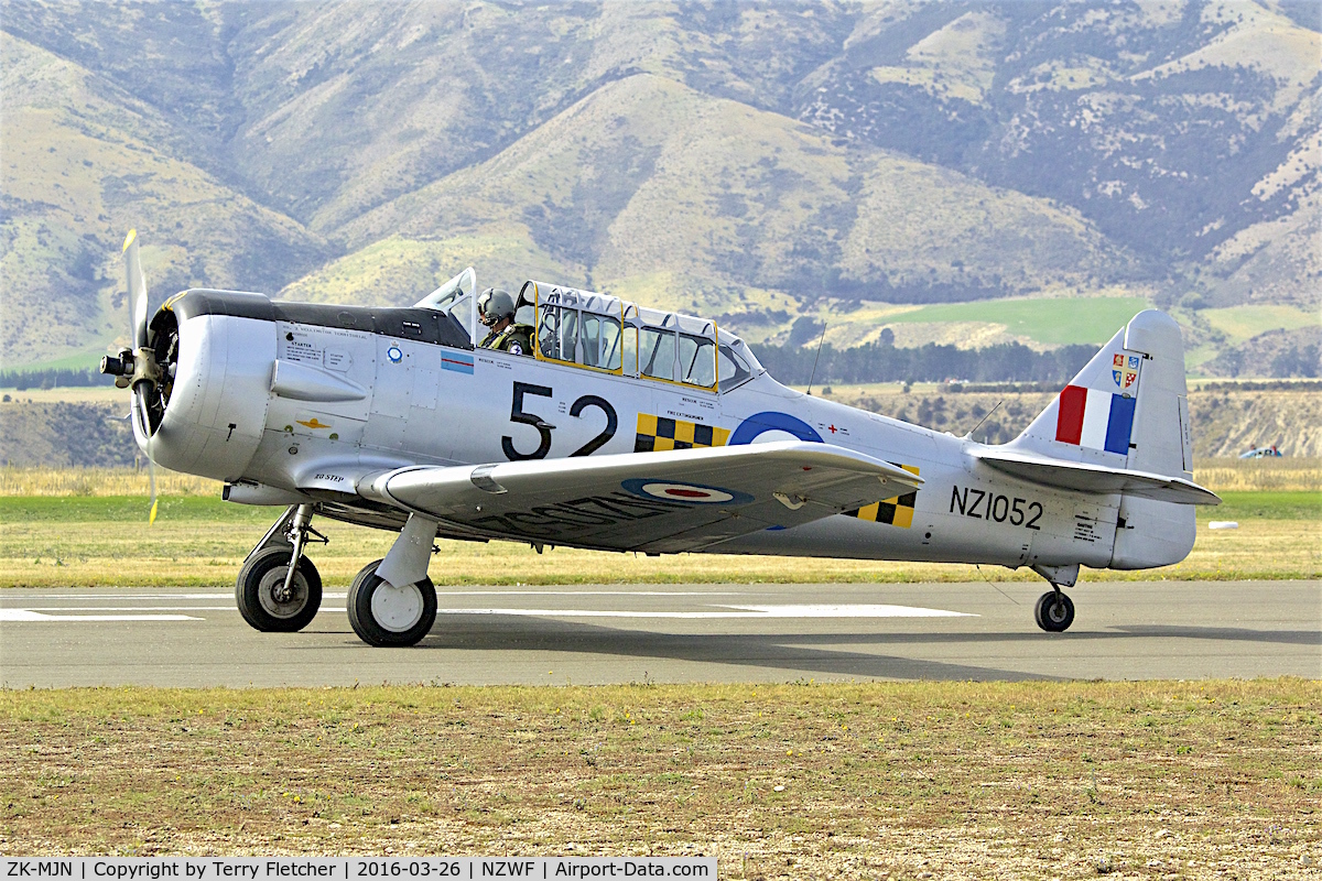 ZK-MJN, North American AT-6C Harvard IIA C/N 88-13909, At 2016 Warbirds Over Wanaka Airshow , Otago , New Zealand