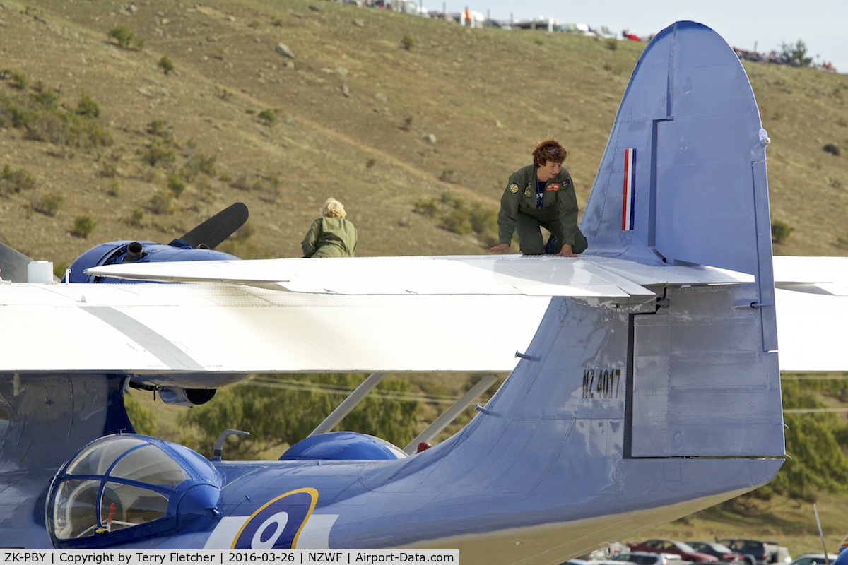 ZK-PBY, Consolidated Vultee PBY-5A Catalina C/N CV-357, Recently restored - checking everything is OK before take=off