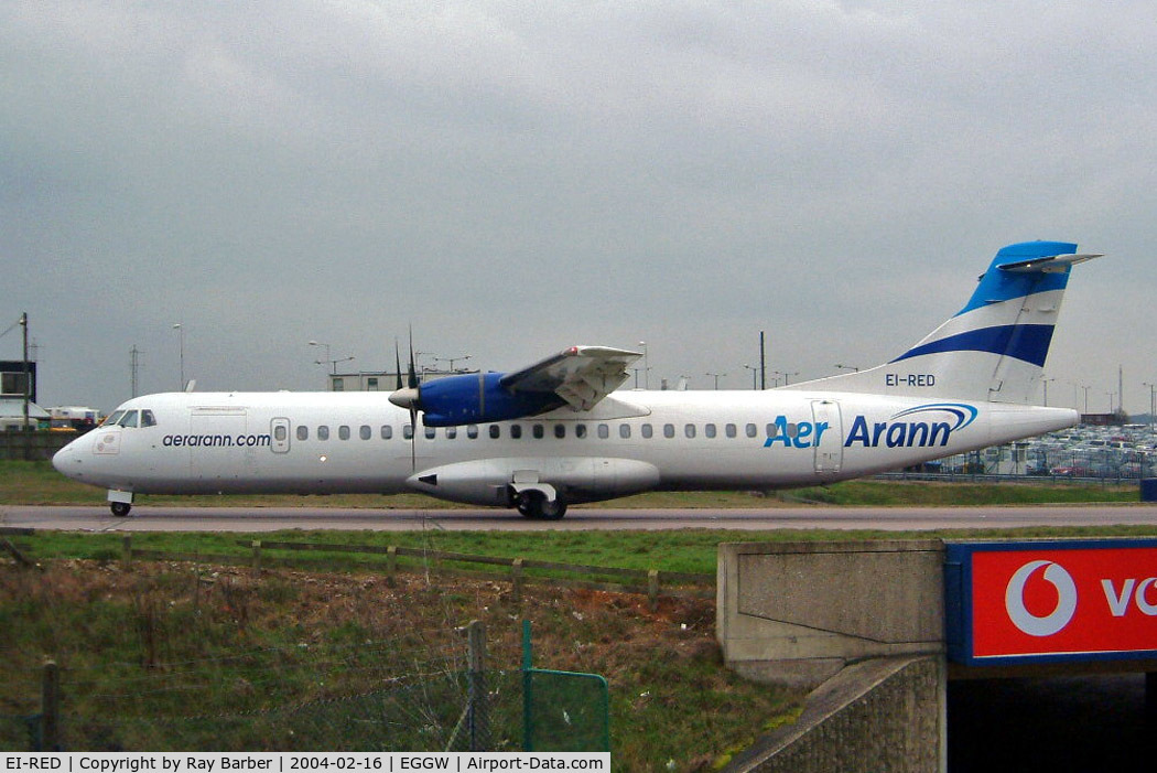 EI-RED, 1993 ATR 72-202 C/N 373, Aerospatiale ATR-72-202 [373] (Aer Arann) Luton~G 16/02/2004