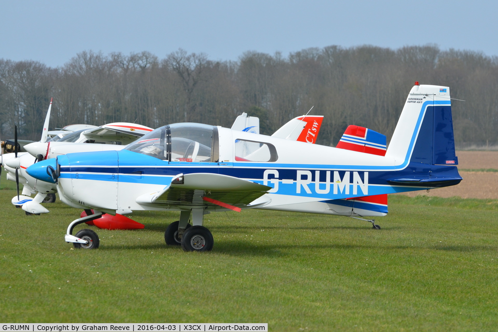 G-RUMN, 1971 American Aviation AA-1A Trainer C/N AA1A-0086, Parked at Northrepps.