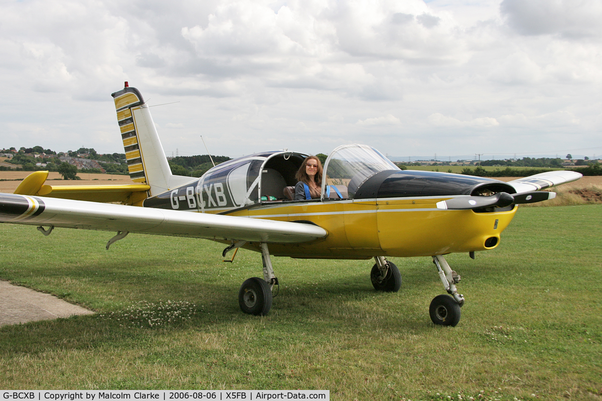 G-BCXB, 1974 Socata Rallye 100ST Galopin C/N 2546, Morane-Saulnier Rallye 100ST at Fishburn Airfield, August 2006.