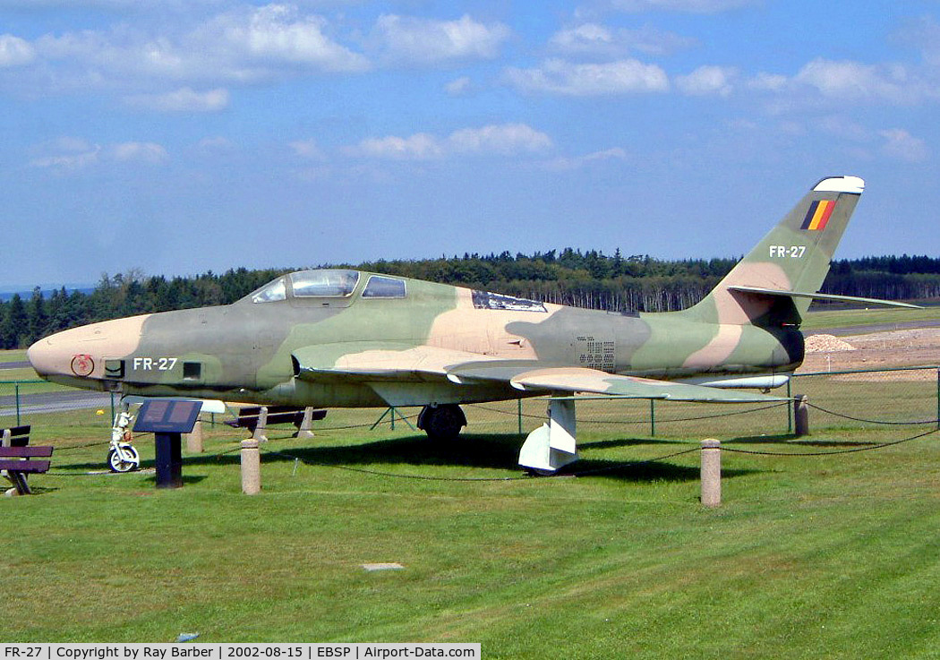 FR-27, 1955 Republic RF-84F Thunderflash C/N Not found (51-1922), Republic RF-84F Thunderflash [51-9122] (Ex Belgian Air Force) Spa-La Sauvenière~OO 15/08/2002