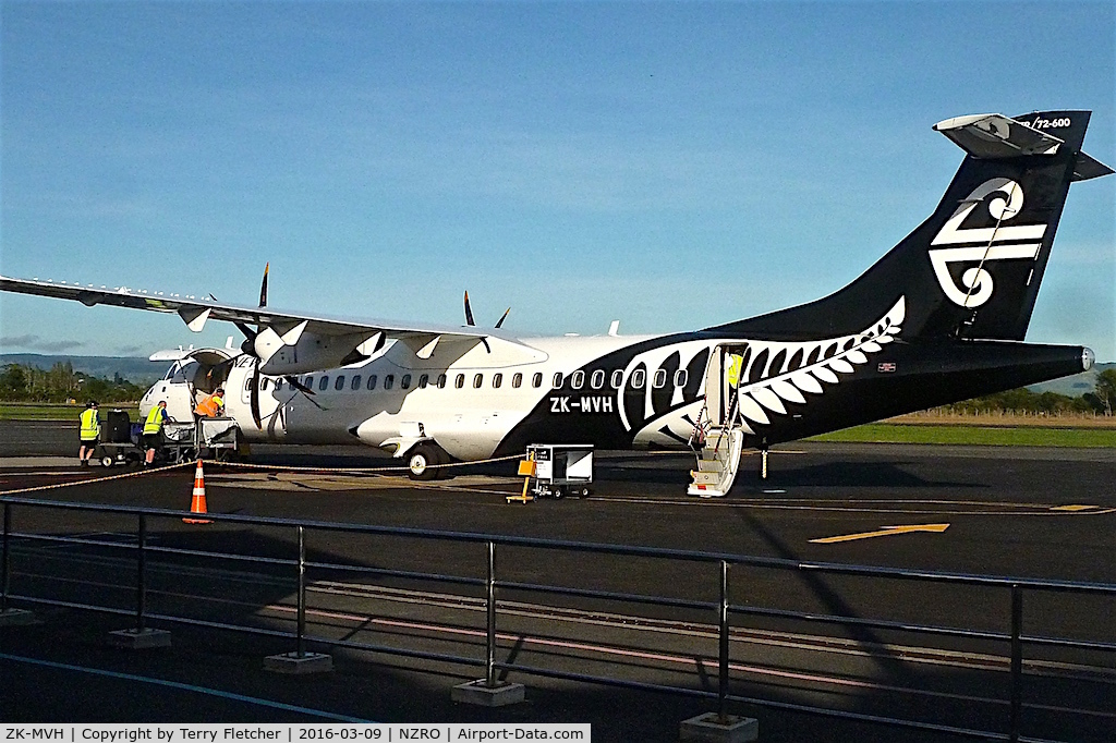 ZK-MVH, 2015 ATR 72-212A C/N 1304, At Rotorua