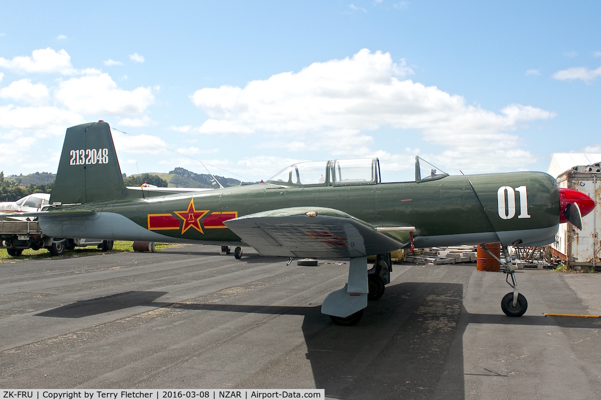 ZK-FRU, Nanchang CJ-6 C/N 2132048, At Ardmore Airfield , New Zealand