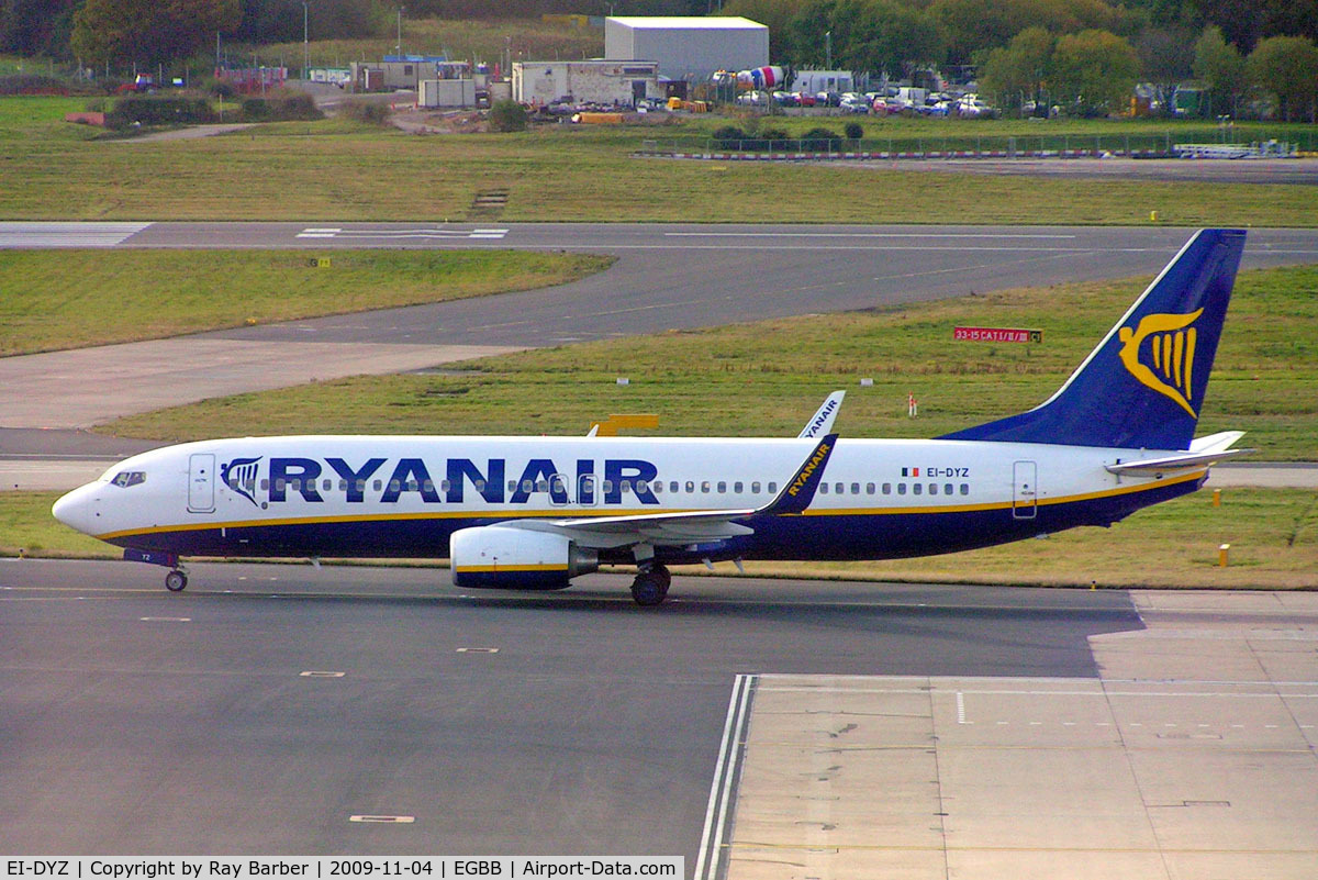 EI-DYZ, 2008 Boeing 737-8AS C/N 37518, Boeing 737-8AS [37518] (Ryanair) Birmingham Int'l~G 04/11/2009