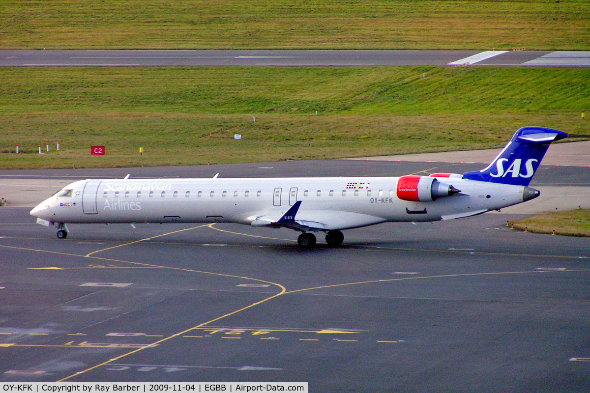 OY-KFK, 2009 Bombardier CRJ-900 (CL-600-2D24) C/N 15244, Canadair CRJ-900 [15244] (SAS Scandinavian Airlines) Birmingham Int'l~G 04/11/2009