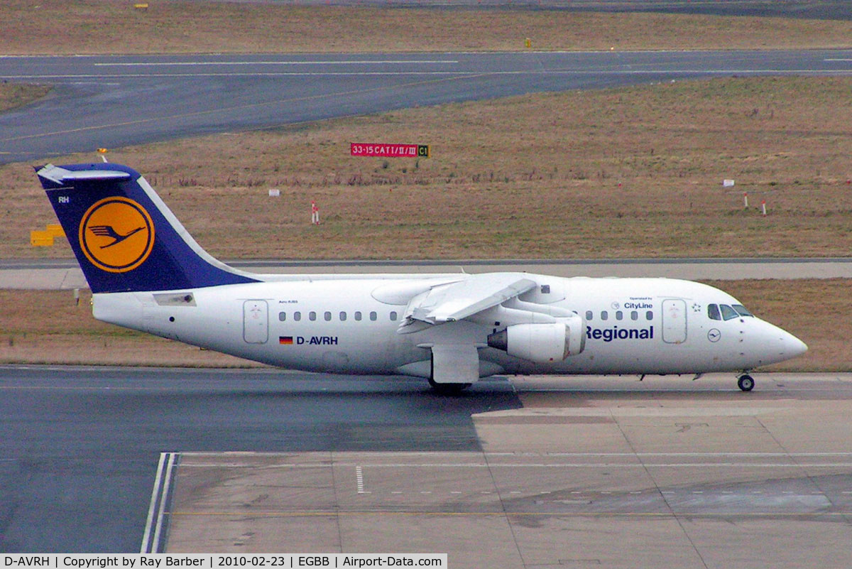 D-AVRH, 1995 British Aerospace Avro 146-RJ85 C/N E.2268, BAe 146-RJ85 [E2268] (Lufthansa Regional/Cityline) Birmingham Int'l~G 23/02/2010