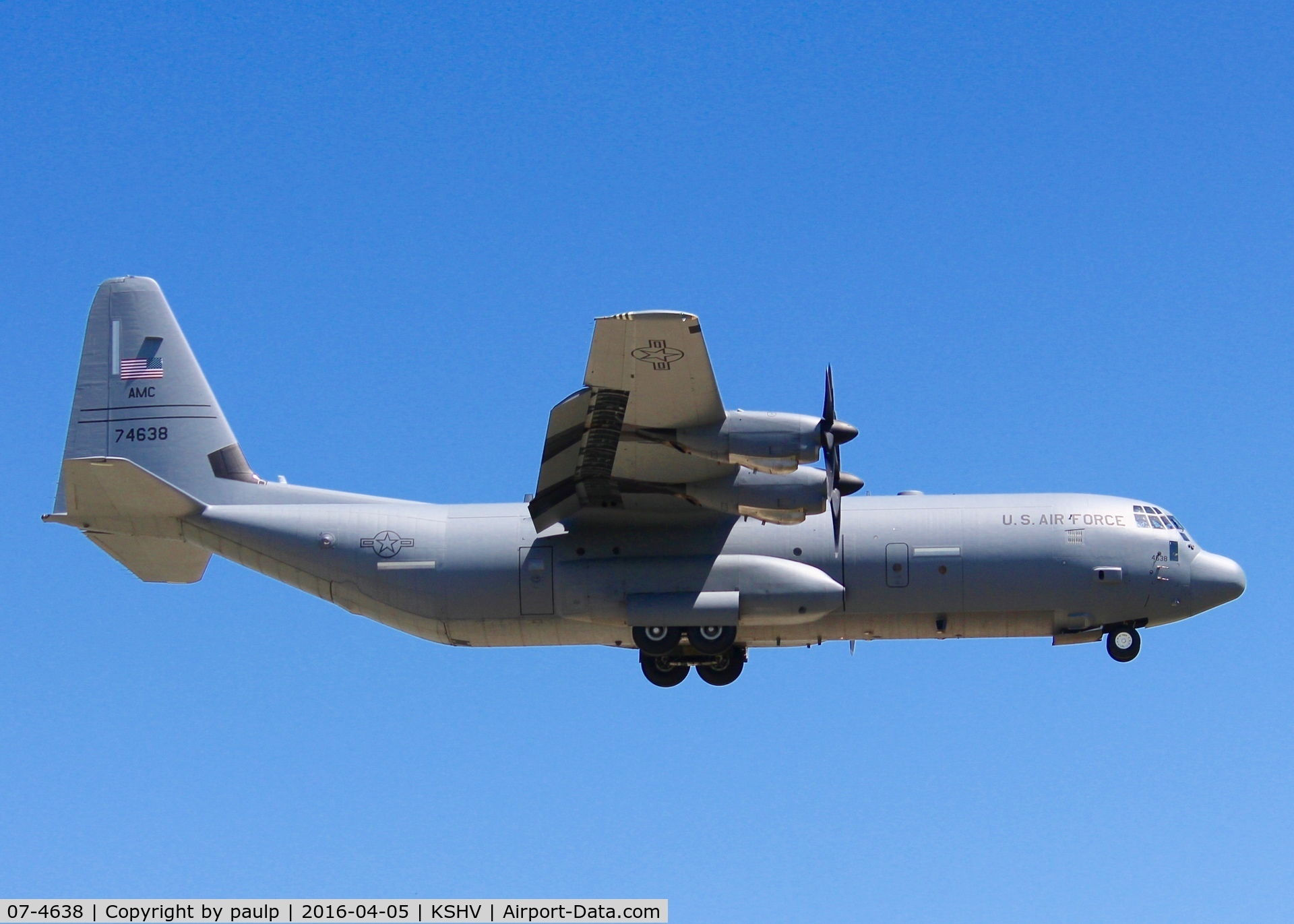 07-4638, 2007 Lockheed Martin C-130J-30 Super Hercules C/N 382-5598, At Shreveport Regional.
